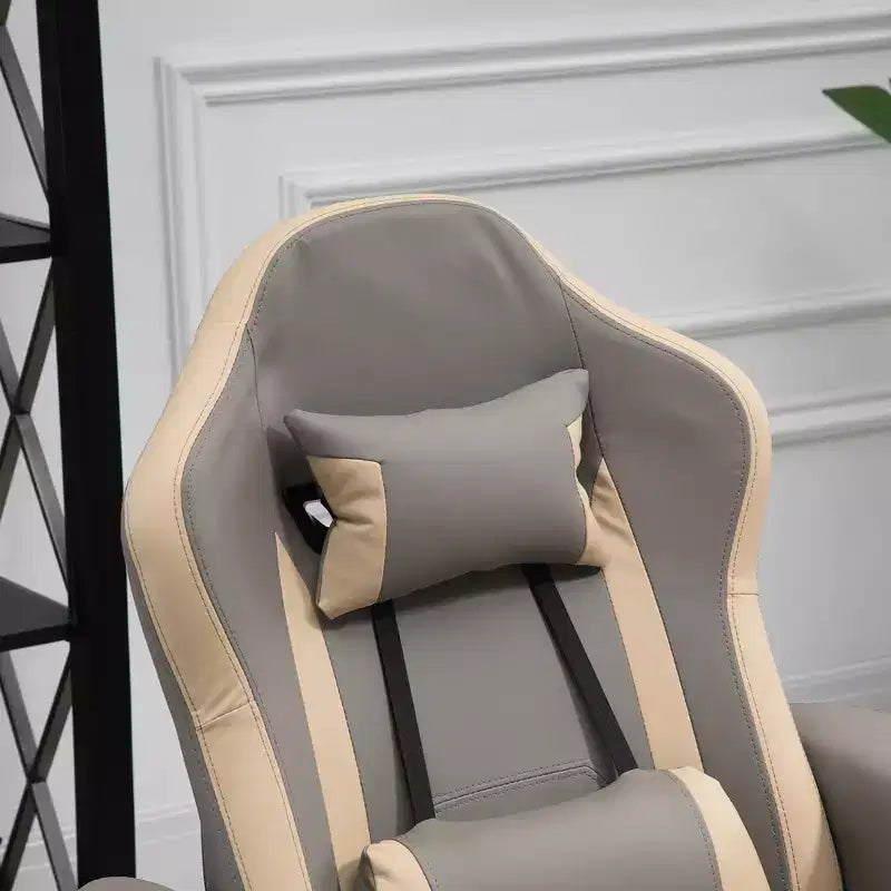 Grey Single-Seat Manual Swivel Recliner Chair with Cup Holder