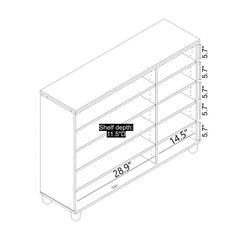 White 3-Door Shoe Storage Cabinet with Adjustable Shelves – Holds Up to 20 Pairs