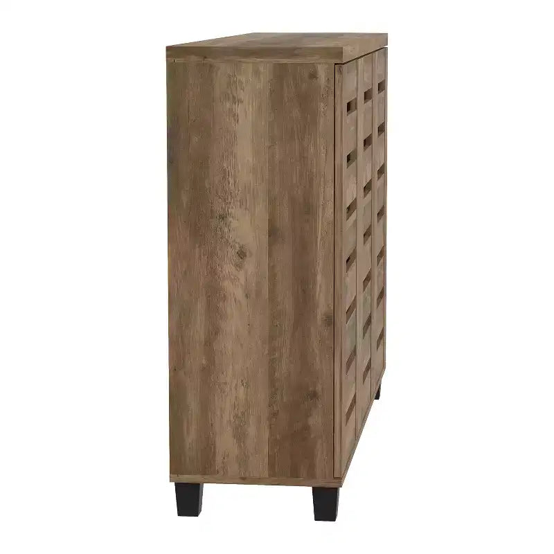 White 3-Door Shoe Storage Cabinet with Adjustable Shelves – Holds Up to 20 Pairs