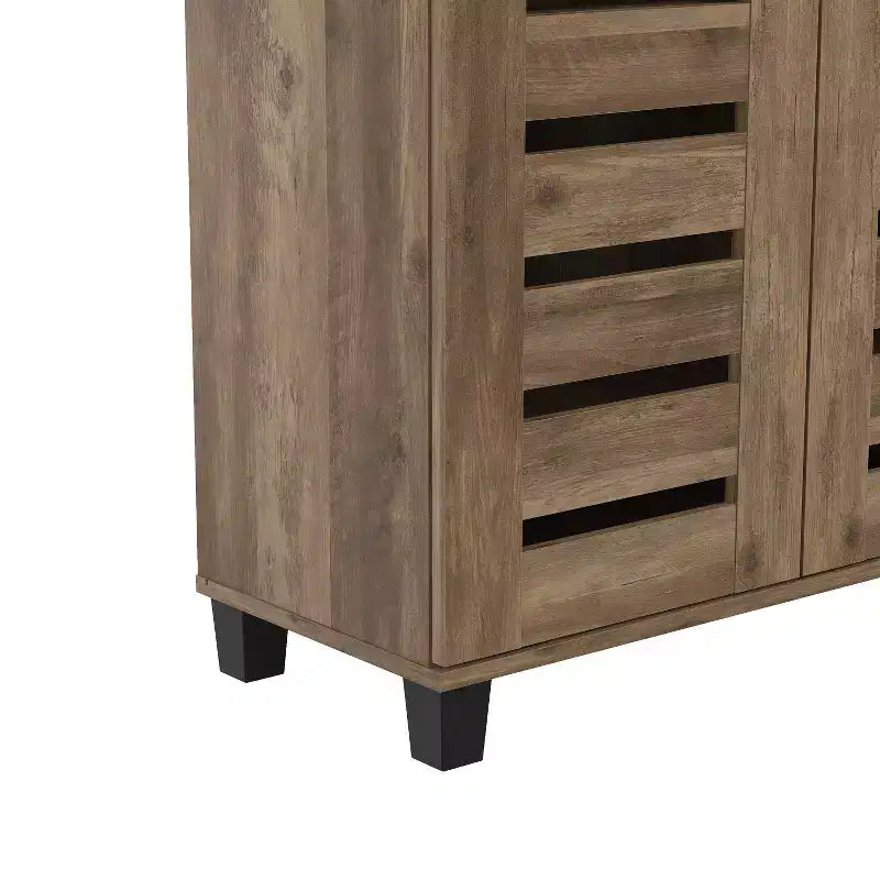 White 3-Door Shoe Storage Cabinet with Adjustable Shelves – Holds Up to 20 Pairs