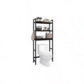 Bathroom Storage Shelf Over Toilet Organizer Rack Freestanding Black 3 Tier Adjustable Shelves Space Saver