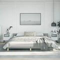 Bed Frame With Headboard Light Gray