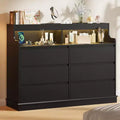 GustoWave 6-Drawer Wooden Dresser  Wide Storage Organizer Chest with Spacious Top for Bedroom, Living Room, Closet, or Hallway
