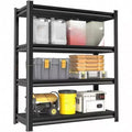 40in Wide Heavy Duty Garage Shelving All Metal Storage Racks Black 2000lbs Large Load Adjustable Shelves 40Wx 16Dx 72H