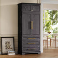 Whisen 78.2 Tall Farmhouse Kitchen Pantry Cabinet, Storage Cabinet, Versatile Cupboard with 8 Door Shelves