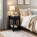Royal Hampton Table with 1 Drawer and Bottom Shelf, Black