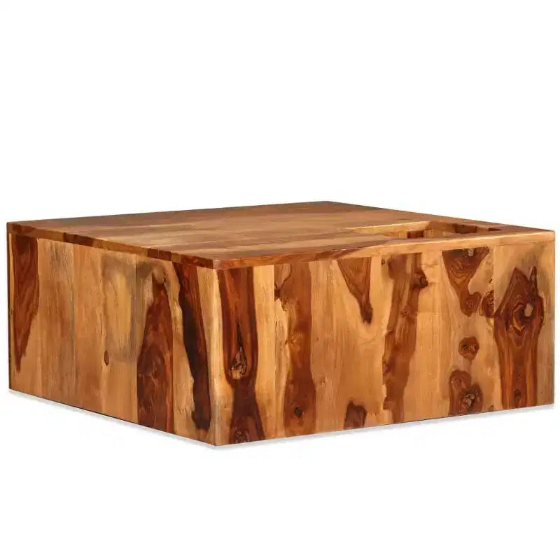 vidaXL Coffee Table Solid Acacia Wood 27.6x27.6x11.8