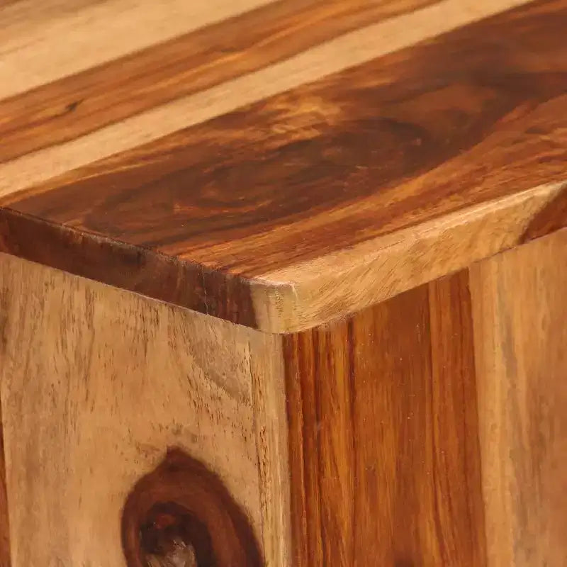 Brown Square Solid Acacia Wood Coffee Table, Seats 1