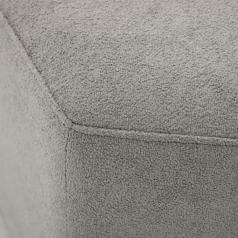 Hexagon Upholstered Ottoman - Beige/Walnut, Light Gray/Walnut - Seats 1