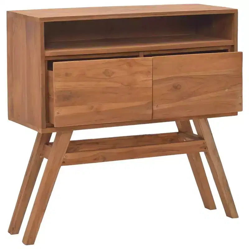 vidaXL Solid Wood Teak Console Table Desk - 31.5 x 11.8 x 31.5