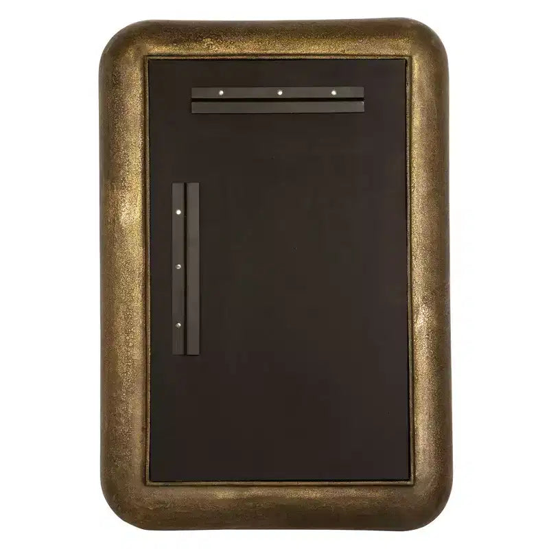 Antique Brass Rectangular Wall Mirror – Cast Aluminum Frame