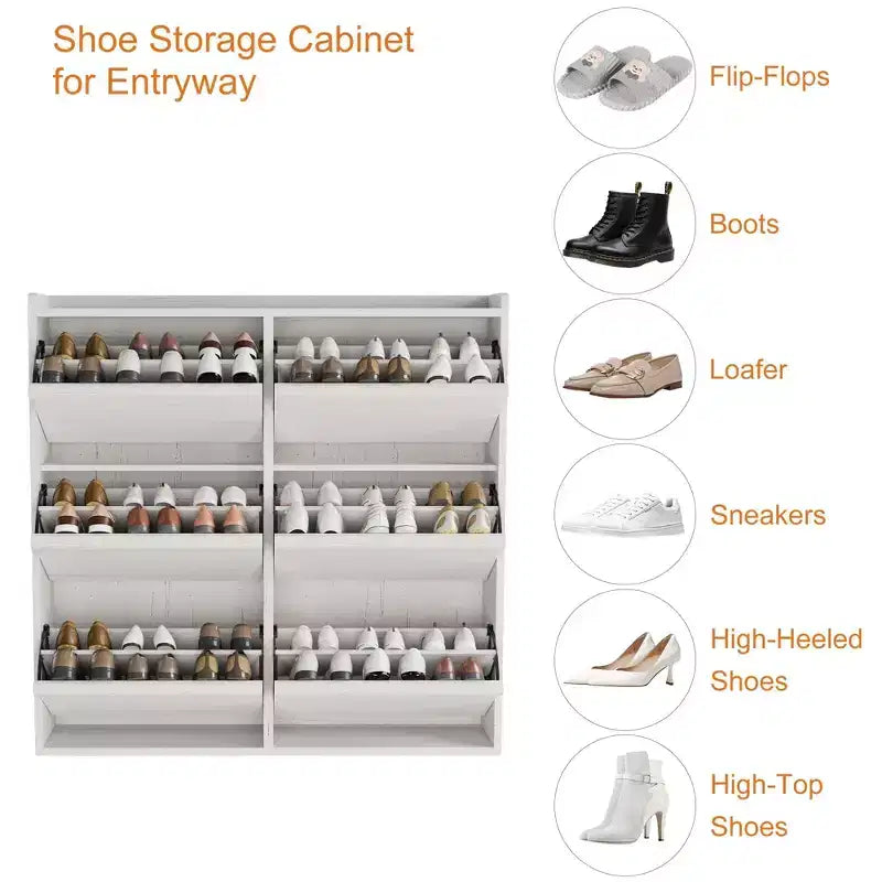 Tipping & Dump Bucket Shoe Rack, Multi-Color, Natural Wood / Gray / Black, for 2–6 People