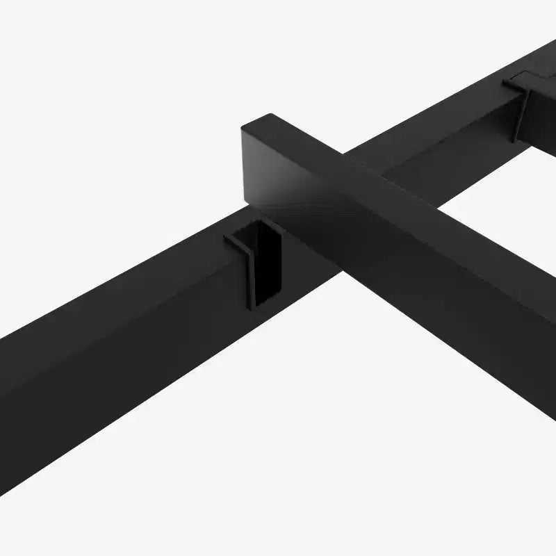 Black Metal Platform Bed Frame with Fist Design - Full / Queen / King, 1-Person