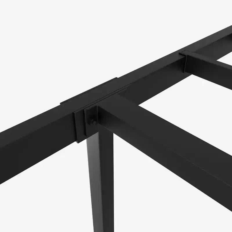 Black Metal Platform Bed Frame with Fist Design - Full / Queen / King, 1-Person