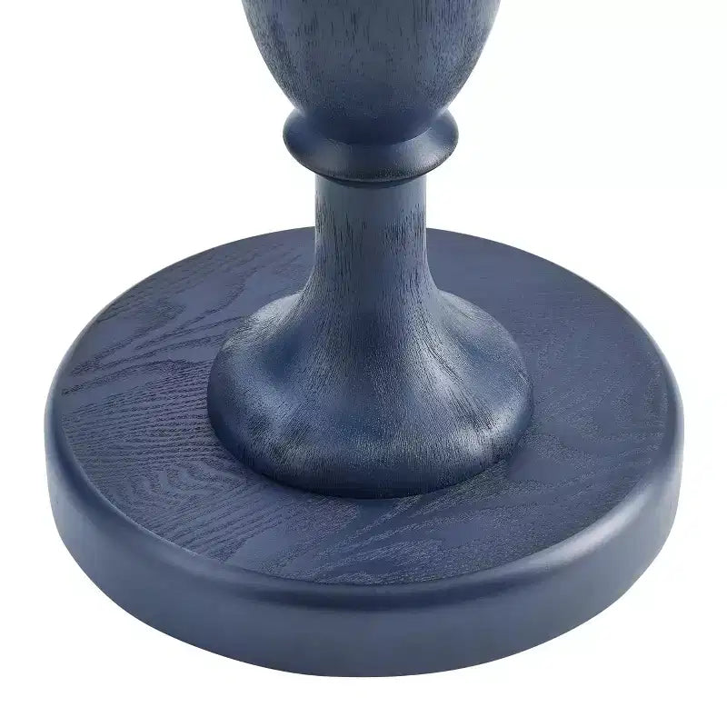 Black Round Pedestal End Table, 1-Piece