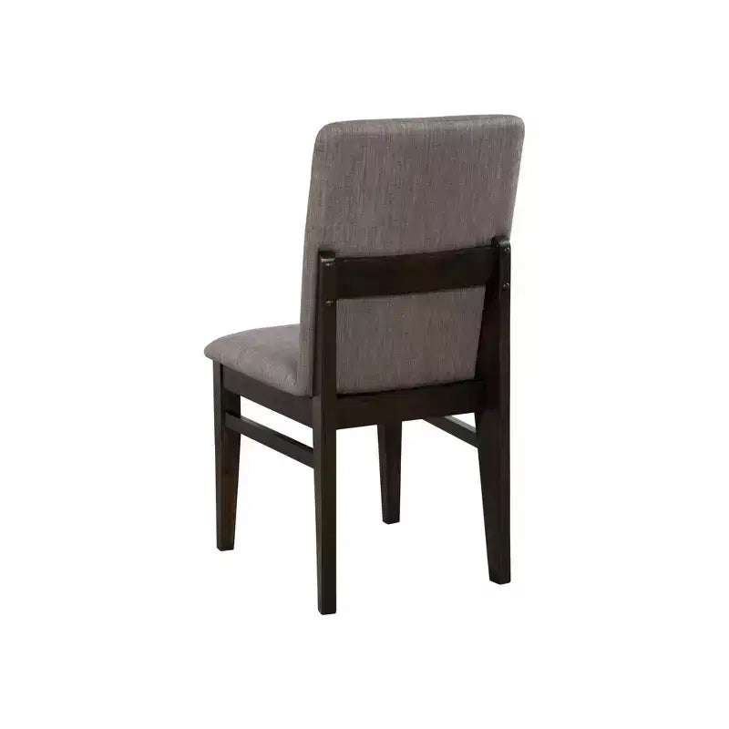 Dark Gray Upholstered Armless Dining Chair, Set of 2