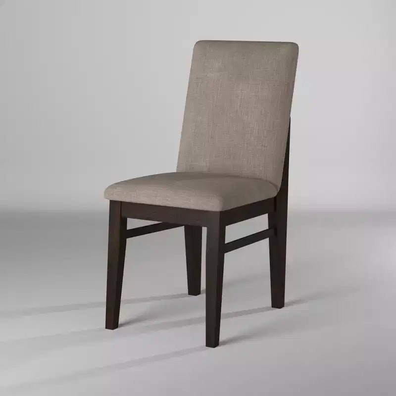 Dark Gray Upholstered Armless Dining Chair, Set of 2