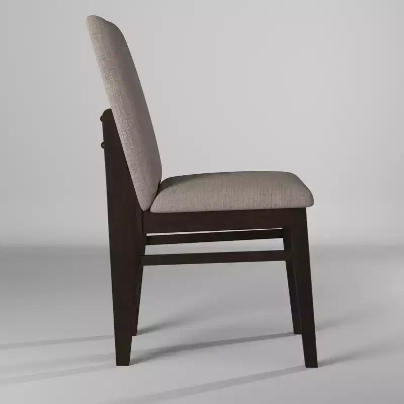 Dark Gray Upholstered Armless Dining Chair, Set of 2