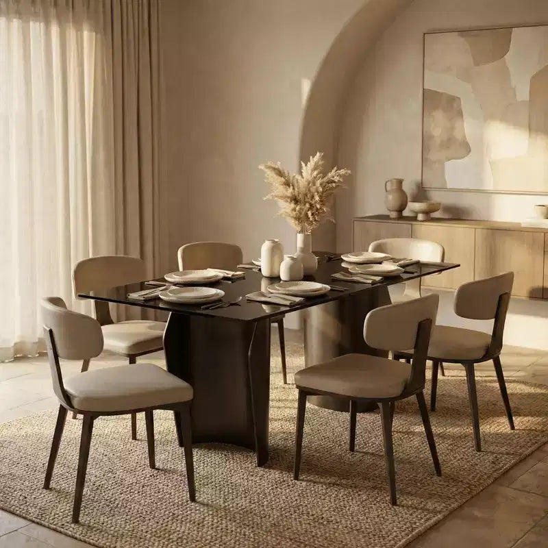Black / Cream / Light Gray / Taupe / White – Armless Faux Leather Dining Chair with Tapered Metal Legs, Single Seat
