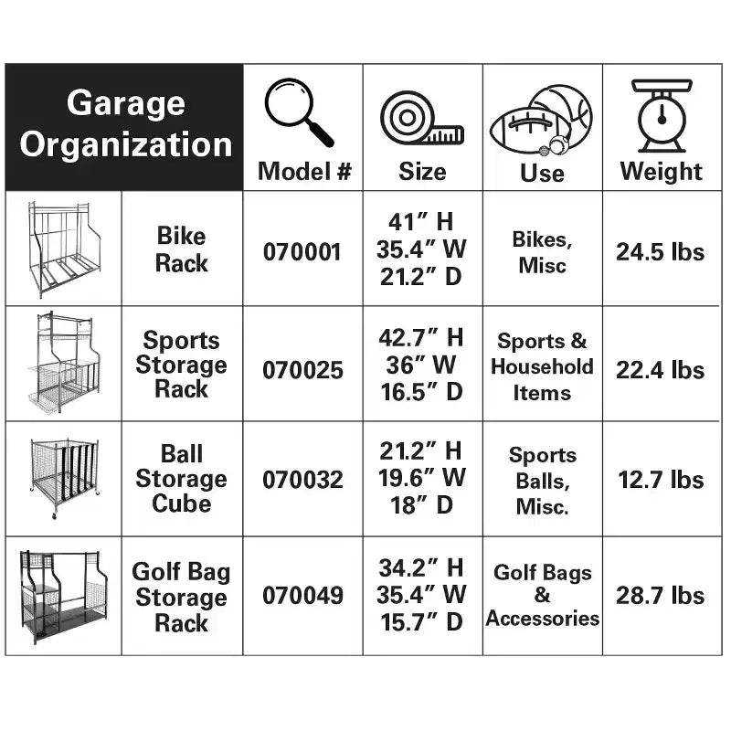 Steel Gray Rolling Sports Ball Storage Cart – For 2–4 People